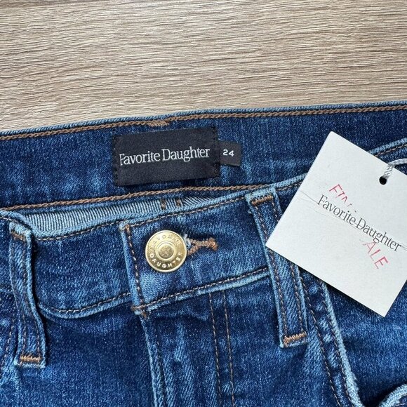 NWT Favorite Daughter Valentina Tower Jeans Super High Rise Cigarette Dallas 24 - Picture 3 of 16